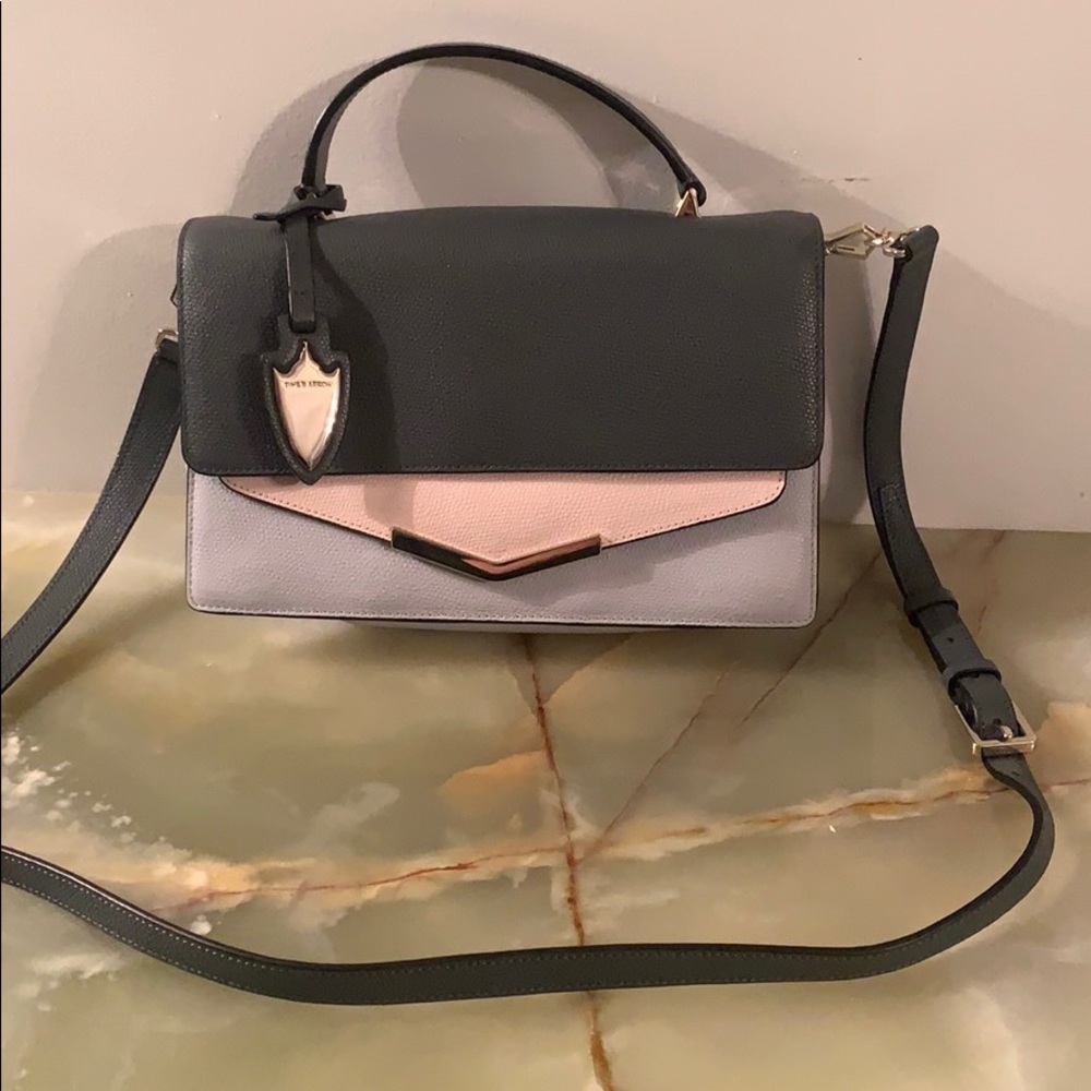Time’s Arrow color block crossbody bag